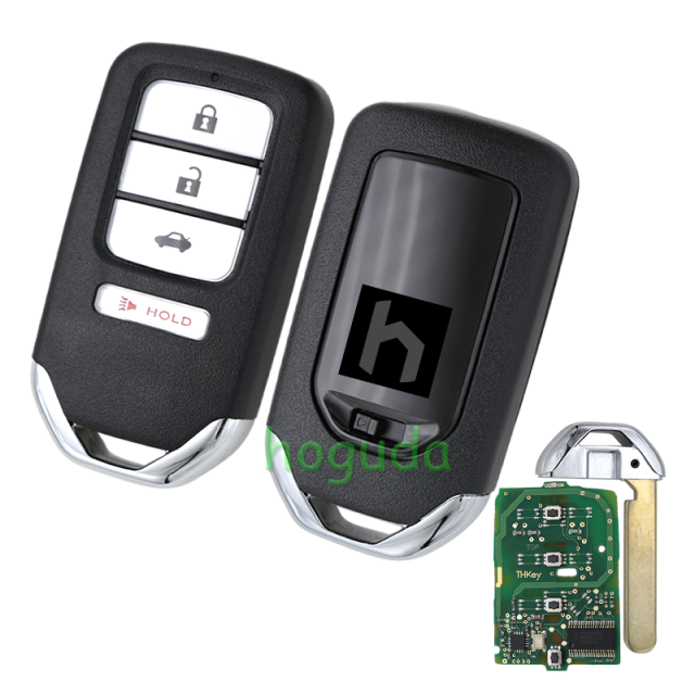 For Honda 4 button smart keyless remote key with 433.92mhz with hitag3 47 chip FCC ID：KR5V1X A2C83161800