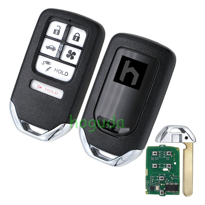 For Honda 6 button remote key with 433mhz with hitag3 ID47 chip FCC ID:KR5V2X