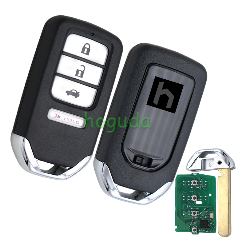 For Honda Accord 3+1 Button Smart Remote Car Key with 433Mhz 4A Chip FCC ID:  CWTWB1G0090