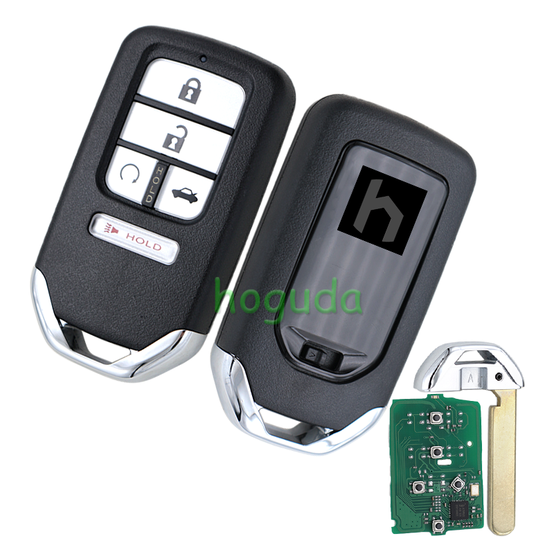 For Honda Accord 4+1 Button Smart Remote Car Key with 433Mhz 4A Chip FCC ID:  CWTWB1G0090