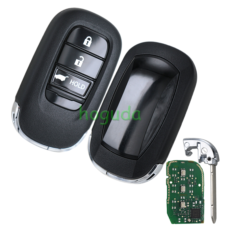 For Honda 3 button Smart Remote Car key with 433MHZ 4A Chip  FCC ID : KR5TP-4