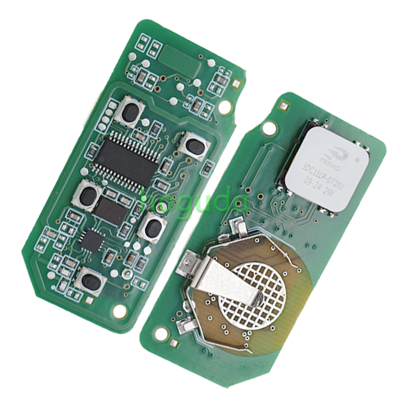 For Landrover modified 4+1 button smart remote key with Keyless Go Feature and Pcf7953 Transponder and 315Mhz
