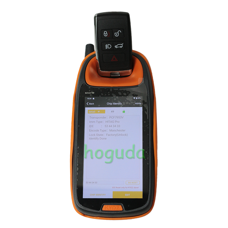 For Landrover modified 4+1 button smart remote key with Keyless Go Feature and Pcf7953 Transponder and 315Mhz