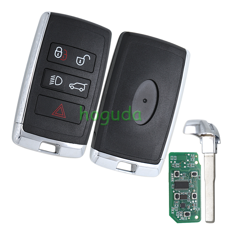For Landrover modified 4+1 button smart remote key with Keyless Go Feature and Pcf7953 Transponder and 315Mhz