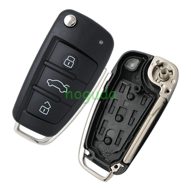 For Audi 3 button Keyless Go smart remote key with 8E Chip 8684MHZ for choice 4F0837220AF