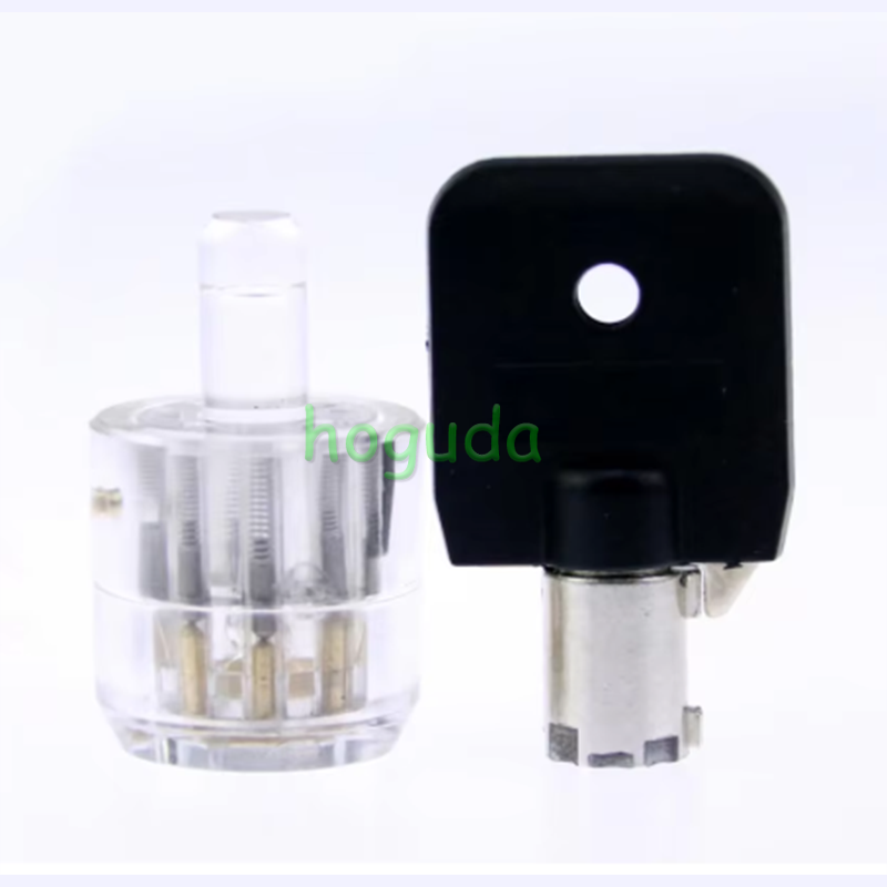 Plum Lock Transparent Tubular Lock Cylinder Visible Pick Cutaway Practice View Padlock Training Skill For Locksmith