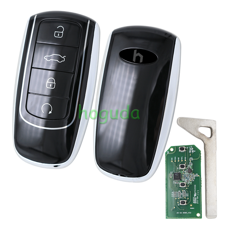 For Chery OEM 4 button Smart Remote Key with 434Mhz  ID47 Chip