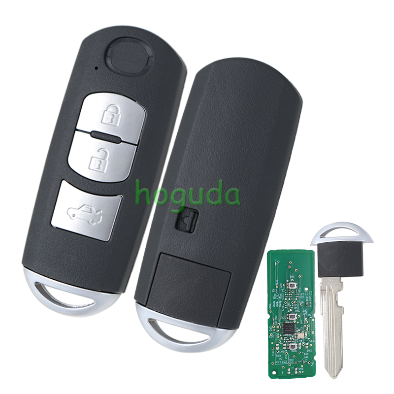 For Mazda 3 button Smart Remote Key Fob FSK 433MHz ID49 Model:SKE13E-01 or SKE13E-02