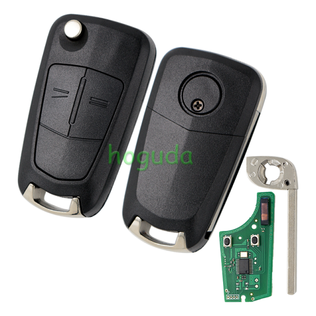 For Opel VAUXHALL and ASTRA H 2 Button Flip Remote Key  with 7941 Chip and 433MHZ (Before 2006)