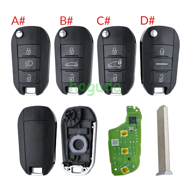 Xhorse VVDI  XEPG00EN with XT27B Super Chip Super Remote with key shell VA2 307 key balde