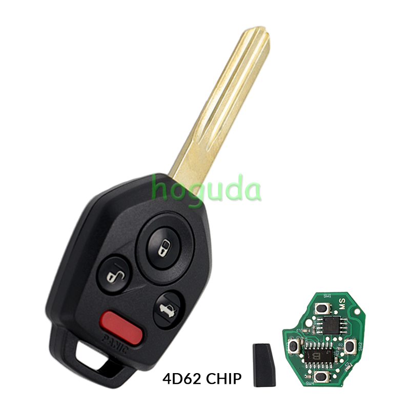 For Subaru Tribeca Legacy Outback 3 button with 433MHz  4D60 4D62 4D82G chip Remote Car Key Fob  FCC ID: CWTWBU766 P/N: 57497-AJ00A