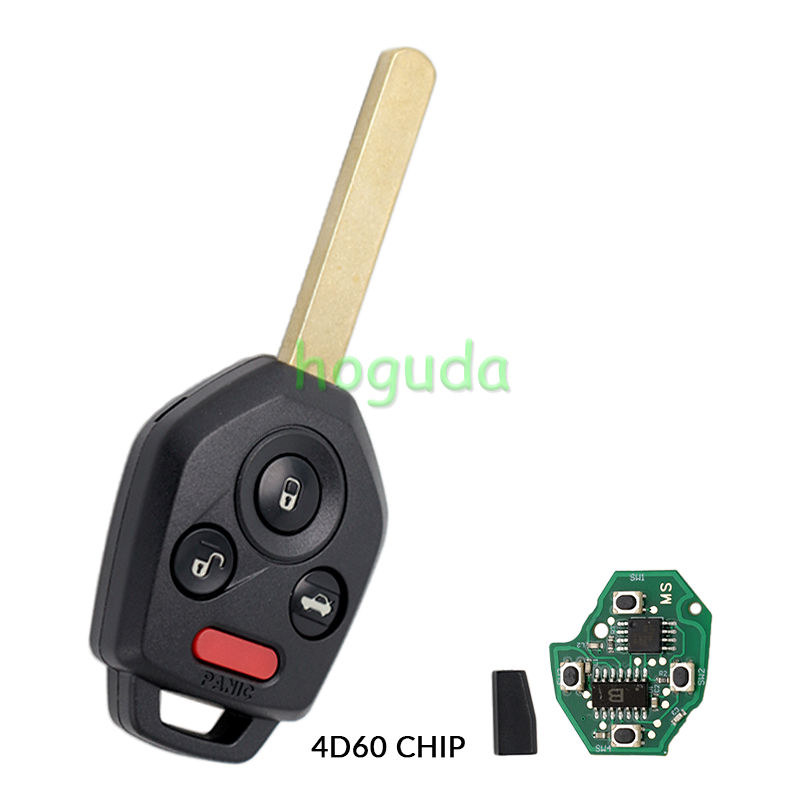 For Subaru Tribeca Legacy Outback 3 button with 433MHz  4D60 4D62 4D82G chip Remote Car Key Fob  FCC ID: CWTWBU766 P/N: 57497-AJ00A