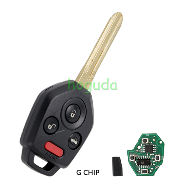 For Subaru Tribeca Legacy Outback 3 button with 433MHz  4D60 4D62 4D82G chip Remote Car Key Fob  FCC ID: CWTWBU766 P/N: 57497-AJ00A