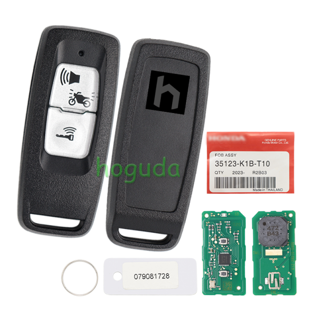 For Honda motorcycle 2 button remote key with 433.92MHz  47chip FCCID:35123-K1B-T10