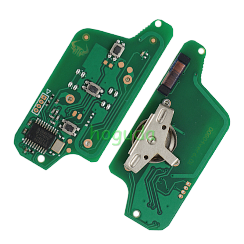 For Peugeot FSK 3 button flip remote key with VA2 307 blade (With trunk button)  433Mhz ID46 Chip
