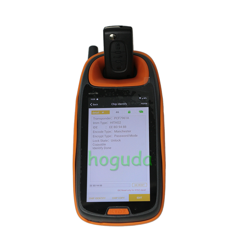 For Peugeot 3 button flip remote key with HU83 407 blade  (With Light button) 433Mhz ID46 PCF7961 Chip FSK Model