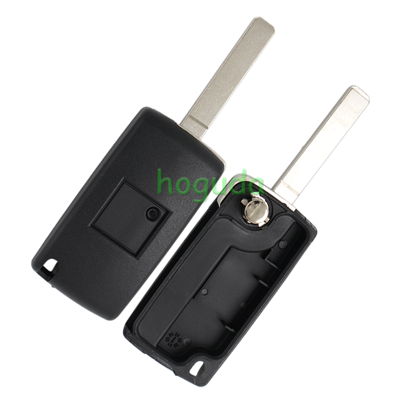 For Peugeot ASK 2 button flip remote key with VA2 307 blade 433Mhz PCF7941 Chip (Before  2011 year)