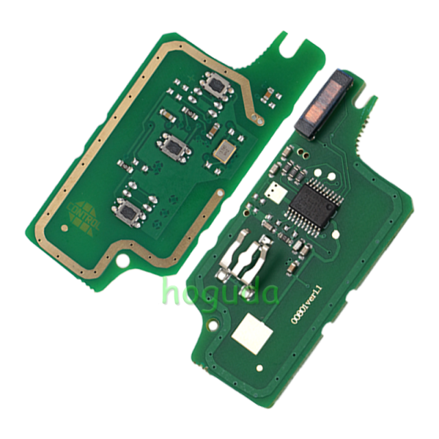 For Peugeot 3 button flip remote key with HU83 407 blade  (With Light button) 433Mhz ID46 PCF7961 Chip FSK Model