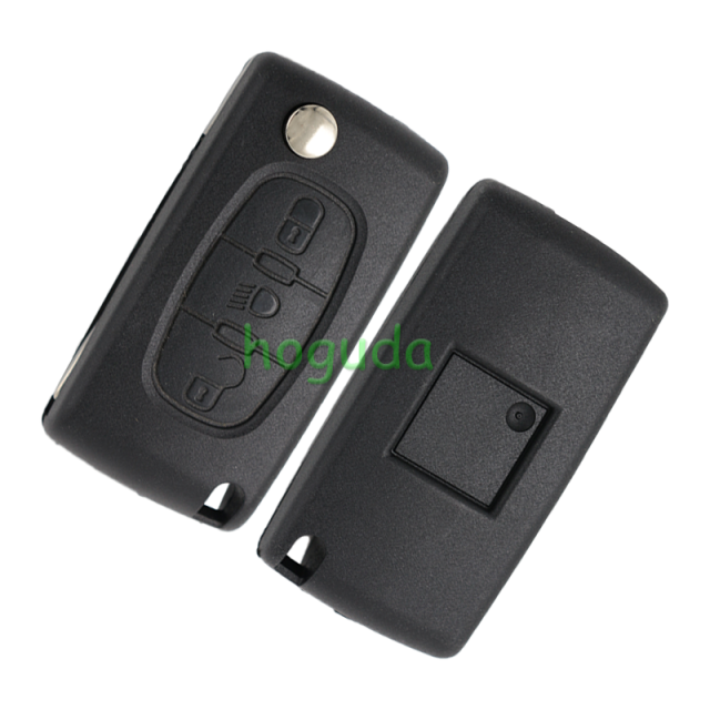 For Peugeot ASK 3 button flip remote key with VA2 307 blade (With Light button)  433Mhz PCF7941 Chip (Before 2011 year)
