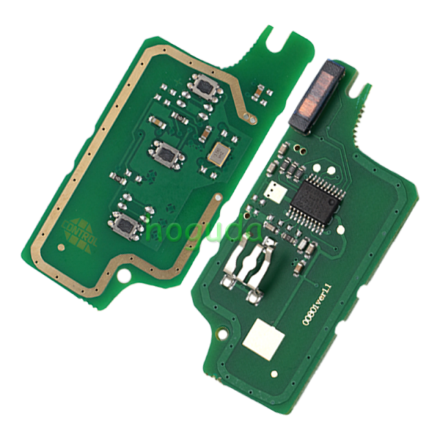 For Peugeot 3 button flip remote key with VA2 307 blade (With Light button)  433Mhz ID46 PCF7961 Chip FSK Model