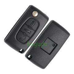 For Citroen ASK 3 button flip remote key with HU83 407 blade ( With trunk button) 433Mhz PCF7941 Chip (Before 2011 year)