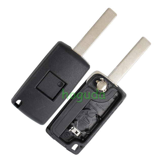 For Citroen 3 button flip remote key with HU83 407 blade ( With trunk button) 433Mhz ID46 PCF7961 Chip FSK Model