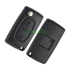 For Peugeot 2 button flip remote key with VA2 307 blade 433Mhz ID46 PCF7961 Chip ASK Model