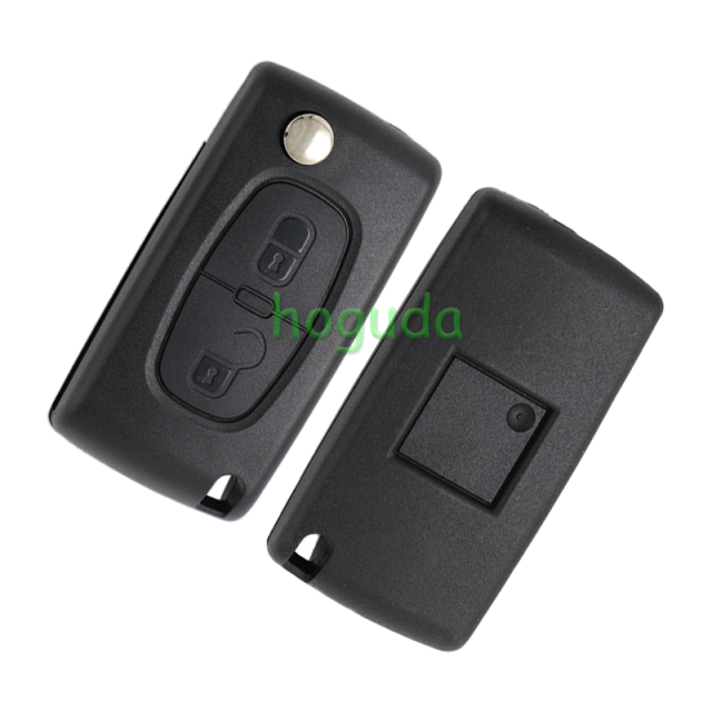 For Peugeot 2 button flip remote key with VA2 307 blade 433Mhz ID46 PCF7961 Chip ASK Model