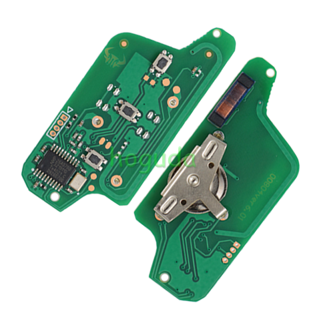 For Citroen ASK 3 button flip remote key with VA2 307 blade (With trunk button)  433Mhz PCF7941 Chip (Before 2011 year)