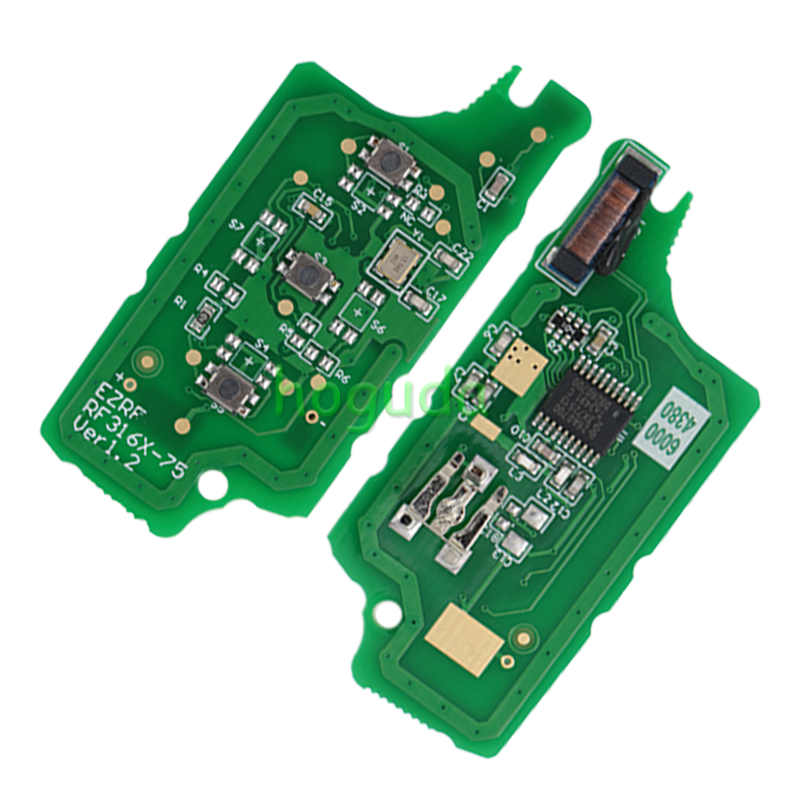 For Peugeot 3 button flip remote key with HU83 407 blade  (With Light button) 433Mhz ID46 PCF7961 Chip ASK Model