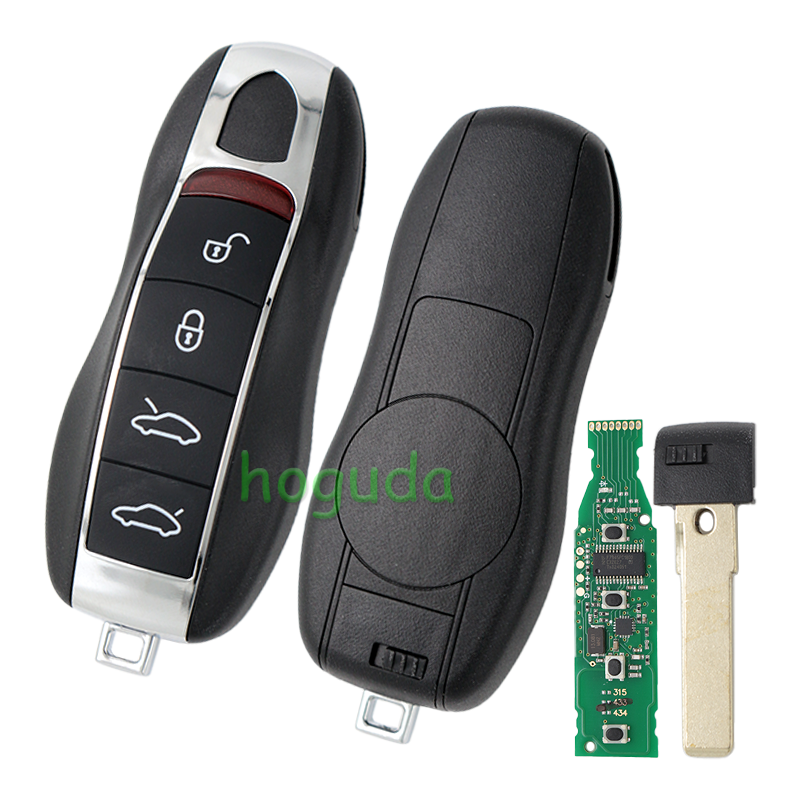 For Porsche 4 button non-keyless remote key with PCF7945PC1800 Chip 433mhz