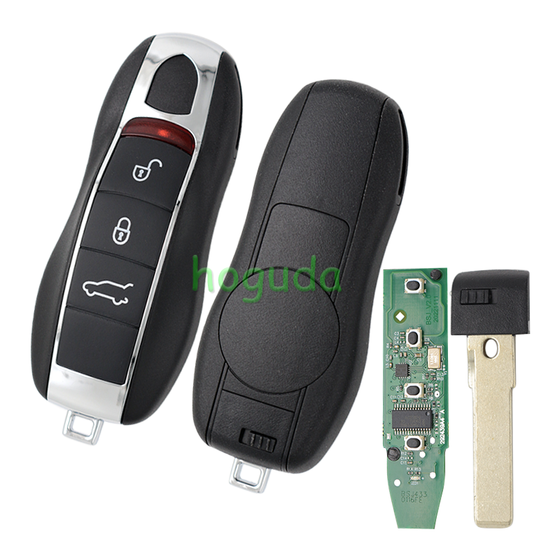 KYDZ For Porsche 3 button non-keyless remote key with PCF7945PC1800 Chip 433mhz