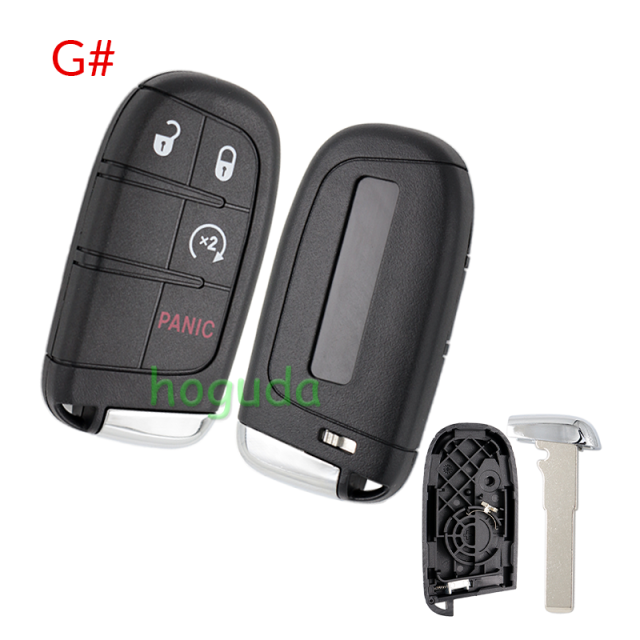 For Chrysler 2/2+1/3/3+1/4+1/5 button flip remote key shell with Key Blade