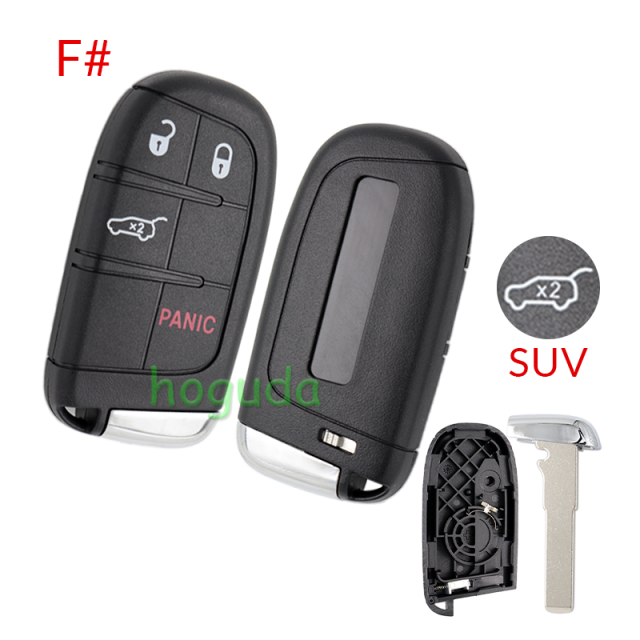 For Chrysler 2/2+1/3/3+1/4+1/5 button flip remote key shell with Key Blade