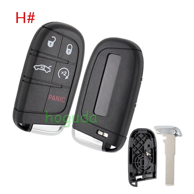 For Chrysler 2/2+1/3/3+1/4+1/5 button flip remote key shell with Key Blade