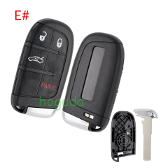 For Chrysler 2/2+1/3/3+1/4+1/5 button flip remote key shell with Key Blade