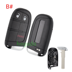 For Chrysler 2/2+1/3/3+1/4+1/5 button flip remote key shell with Key Blade
