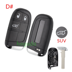 For Chrysler 2/2+1/3/3+1/4+1/5 button flip remote key shell with Key Blade