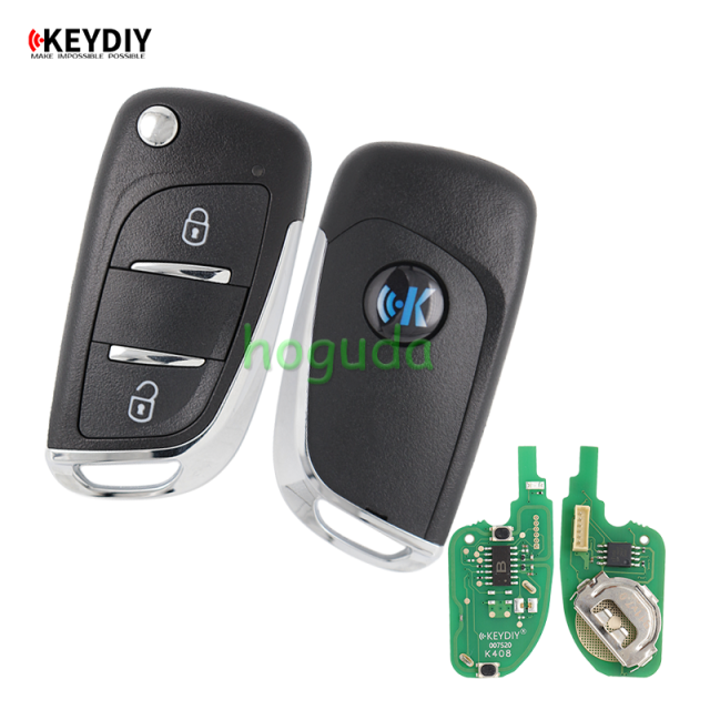 For Peugeot style KEYDIY B11 2 button remote key