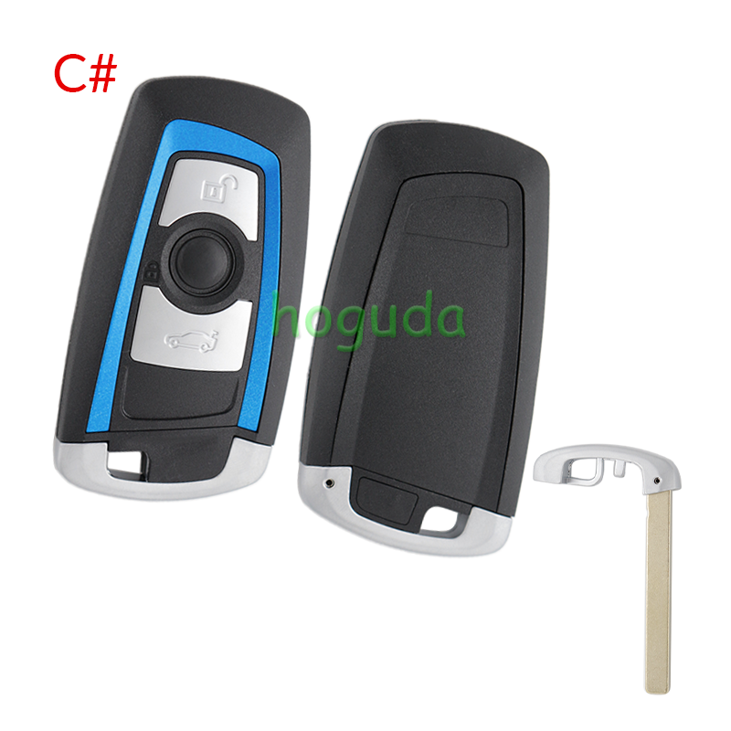 For BMW 5 series 3 button remote key blank with Key Blade,please choose the key type