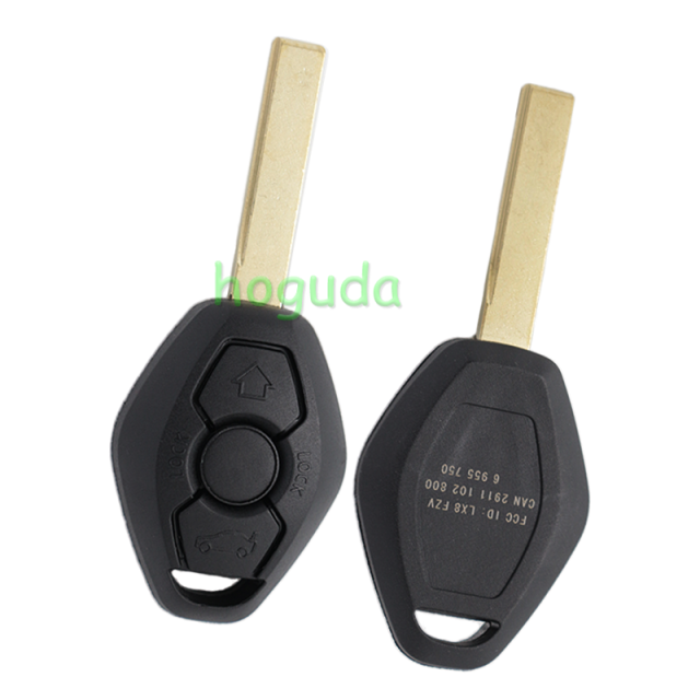 For BMW 3 button remote key shell  with 2 track HU92 (high quality)