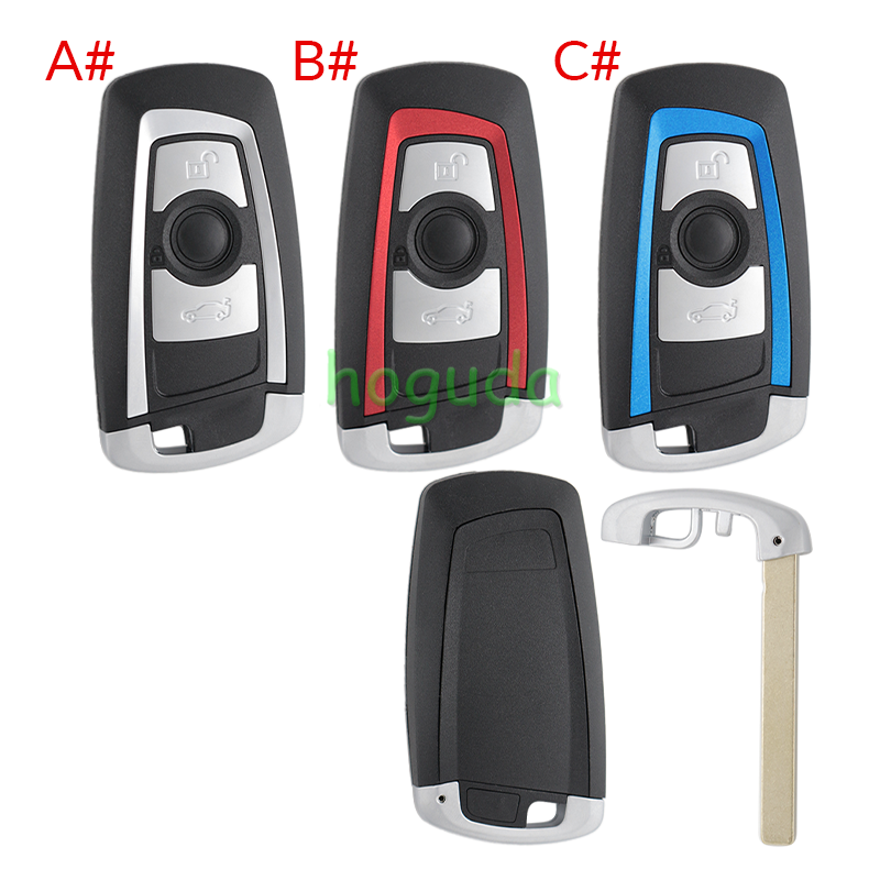 For BMW 5 series 3 button remote key blank with Key Blade,please choose the key type