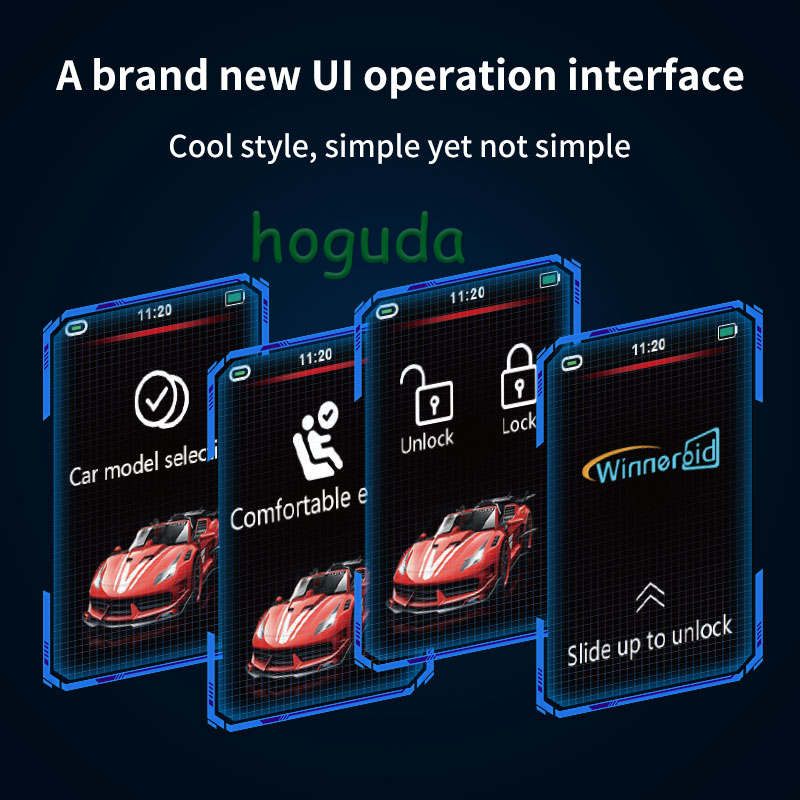 MH10 Universal Modified Remote Smart LCD Key Display Car Key Keyless Go Multiple languages