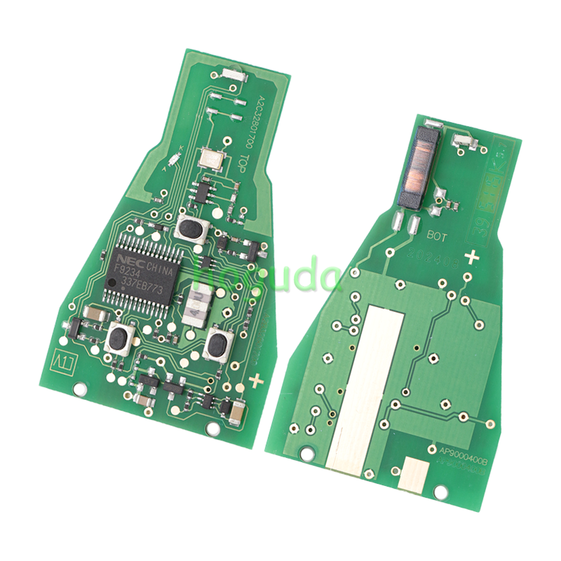 For Benz  Class B C E CLS CLK ML 3 button remote key 433MHz NEC Chip HU64 FCC: IYZ 3312, 625EB471