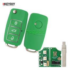 KEYDIY Standare remote key B01-Luxury 3 button remote key for KDX2 KD MAX  to produce any model remote Green color