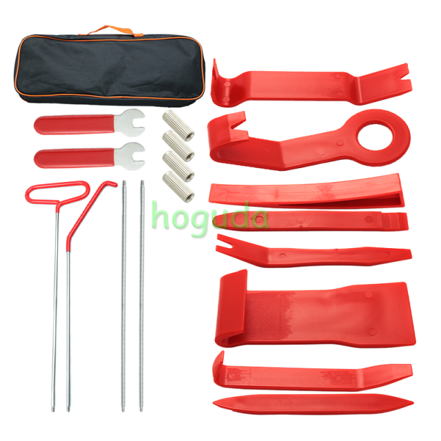 Car Door Repair Hand Tools Wedge Pump Locksmith Thickened 18pcs Kit Air Cushion Emergency Open Unlock Long Reach Grabber Tool Set
