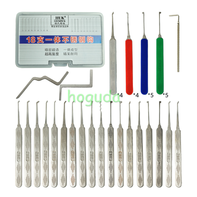 For 18pcs lock pick and locksmith tools