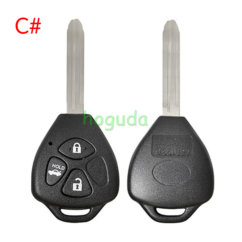 For high quality GTL Toyota 2/2+1/3/3+1 button remote key blank with TOY43 blade enhanced version
