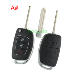 For Hyundai 2+1/3/3+1 button remote key blank with HY14 key blade