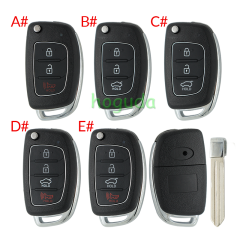 For Hyundai 2+1/3/3+1 button remote key blank with HY14 key blade